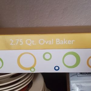 Baking oval glass pan